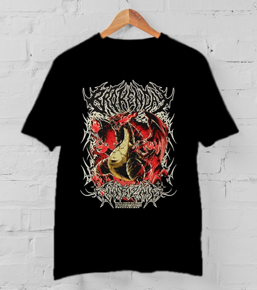 BrokenDay Charizard Black Flame Pokémon Bootleg T-Shirt