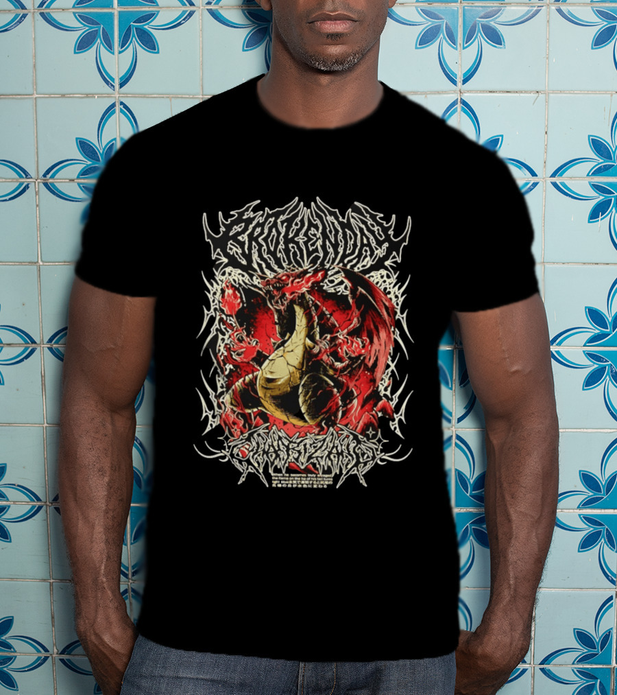 BrokenDay Charizard Black Flame Pokémon Bootleg T-Shirt