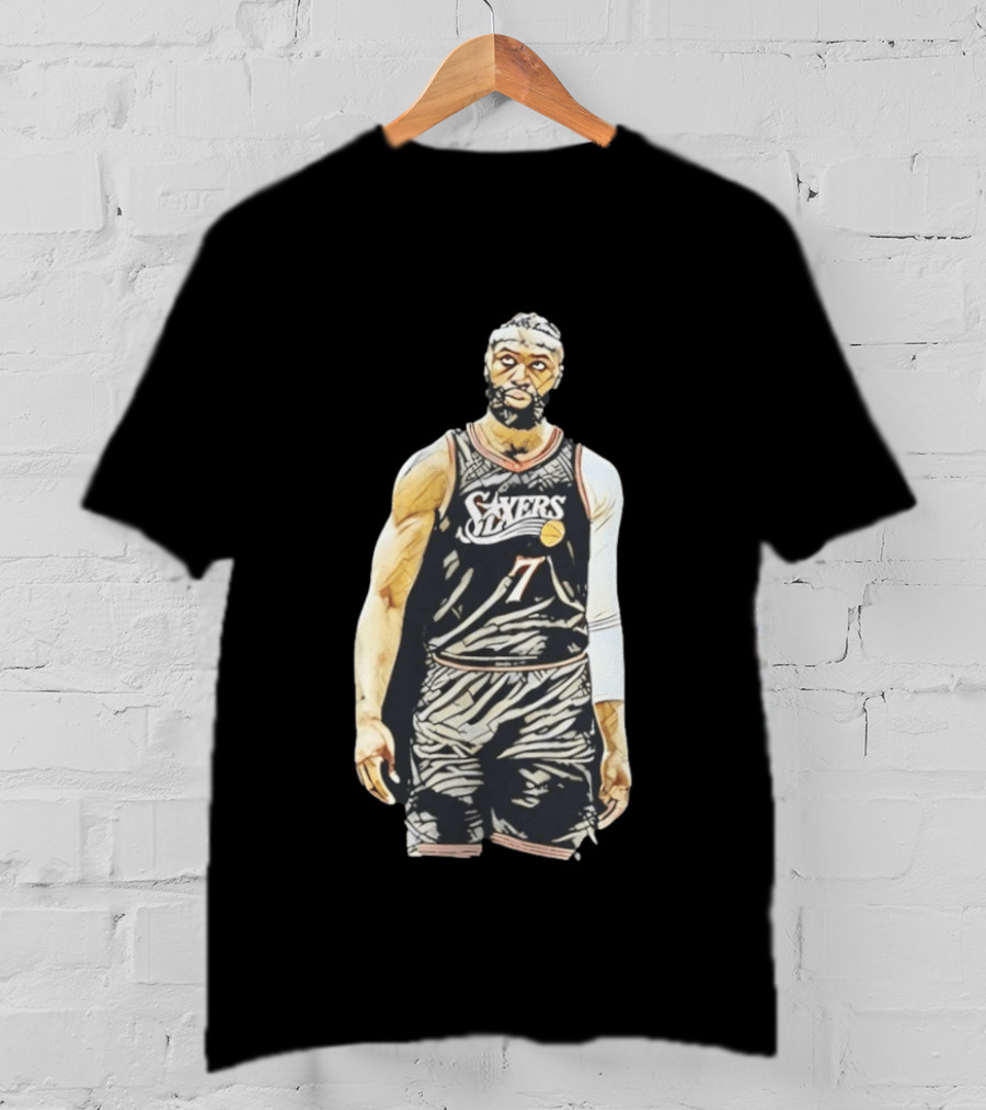 Jaylen Brown Sixers 7 Basketball Player Sketch T-Shirt