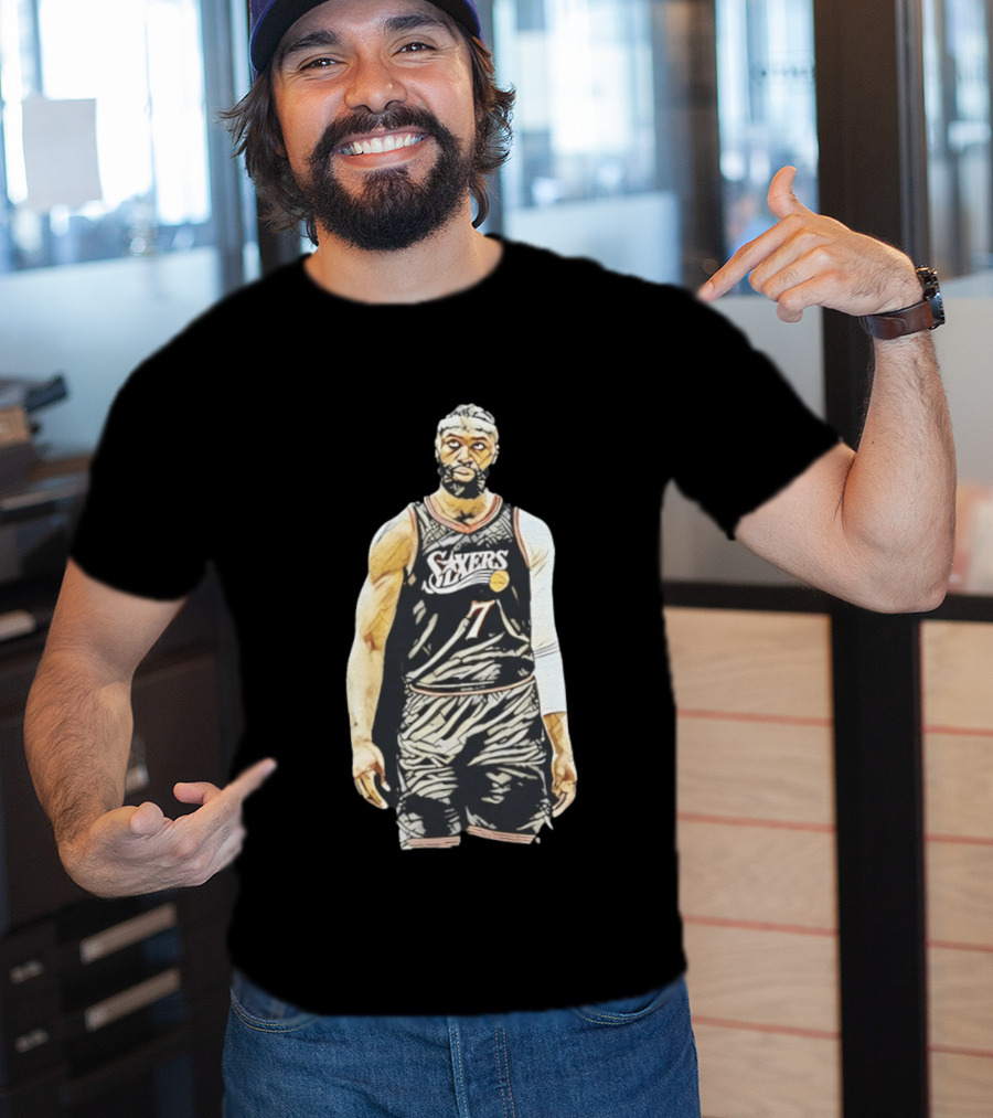 Jaylen Brown Sixers 7 Basketball Player Sketch T-Shirt