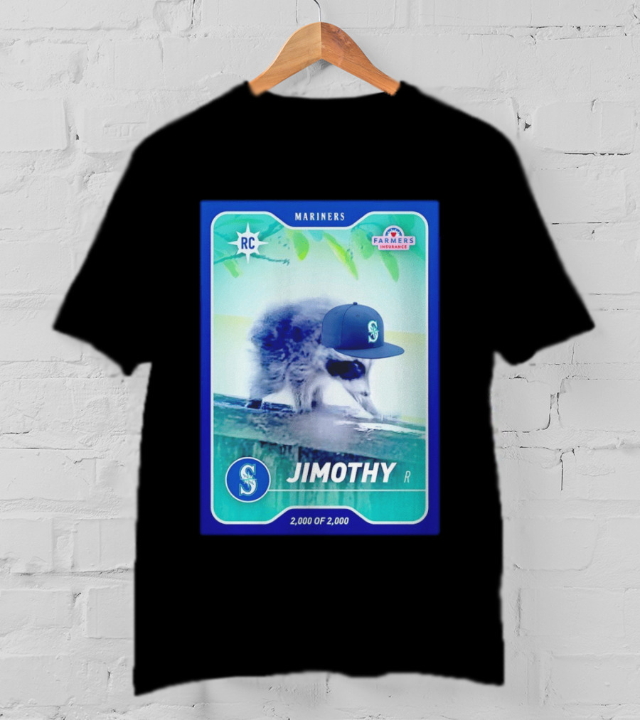 Seattle Mariners Jimothy Night Farmers Insurance Rookie Card 2000 Of 2000 T-Shirt