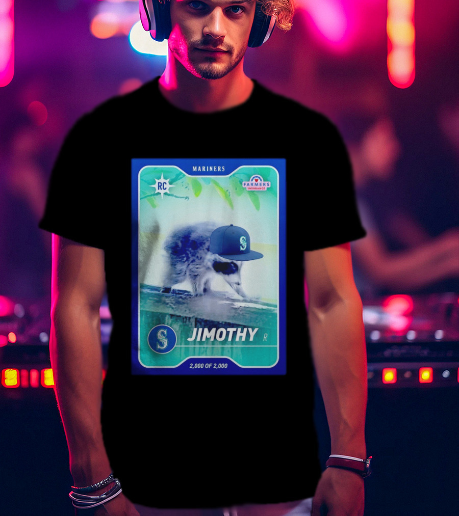 Seattle Mariners Jimothy Night Farmers Insurance Rookie Card 2000 Of 2000 T-Shirt