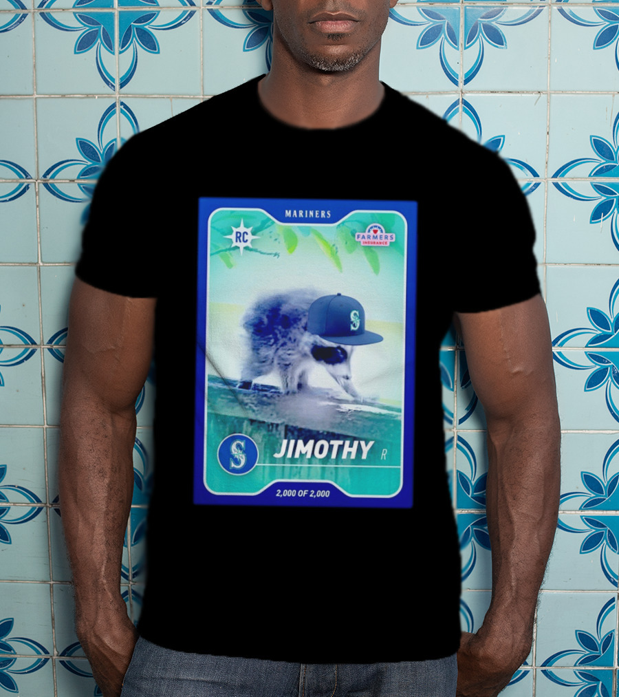 Seattle Mariners Jimothy Night Farmers Insurance Rookie Card 2000 Of 2000 T-Shirt