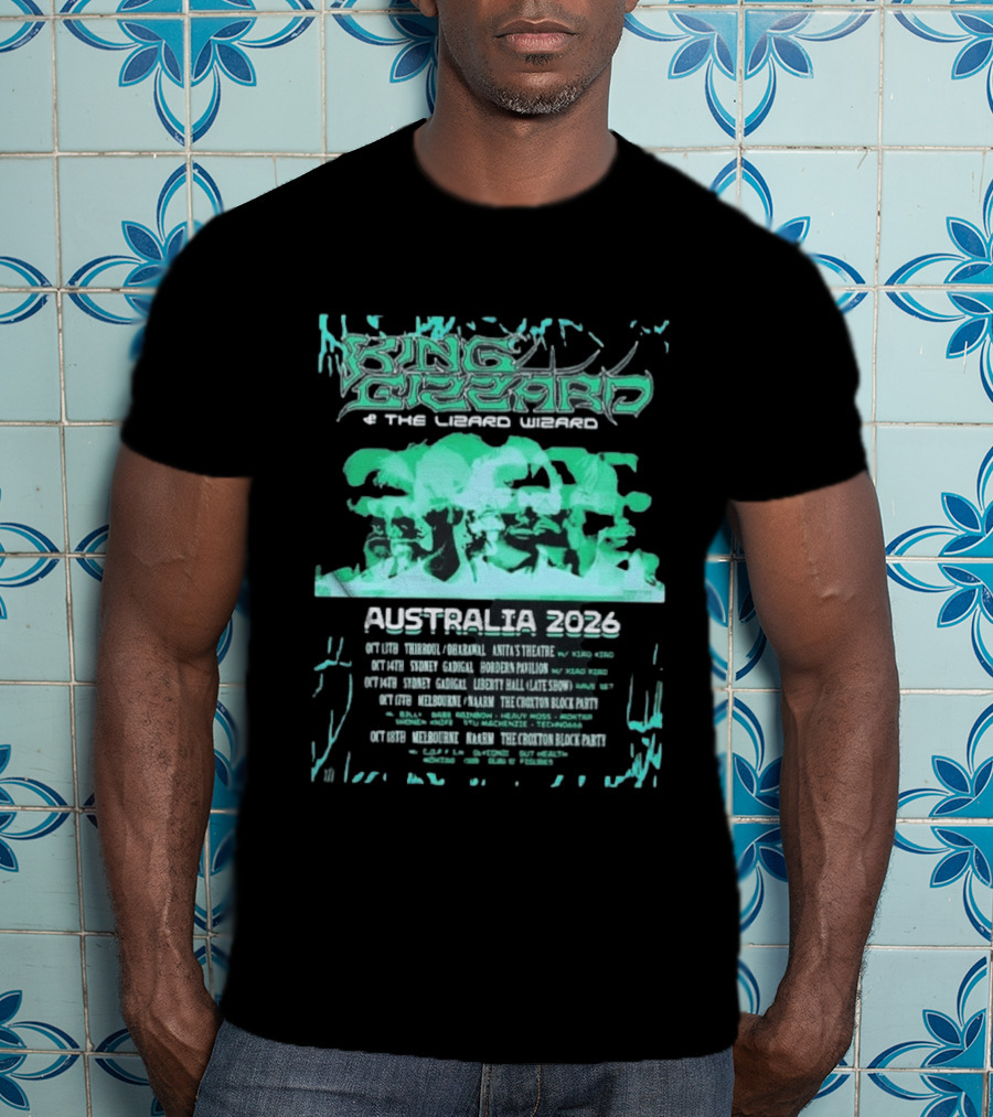 King Gizzard And The Lizard Wizard Australia 2026 Tour Chevalier Darwin Paddo Liberty Hall The Croxton Hotel T-Shirt