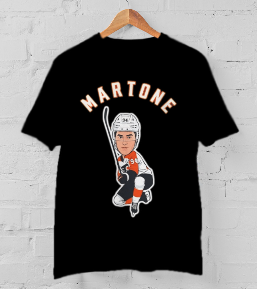 Martone 94 Hockey Player Cartoon T-Shirt