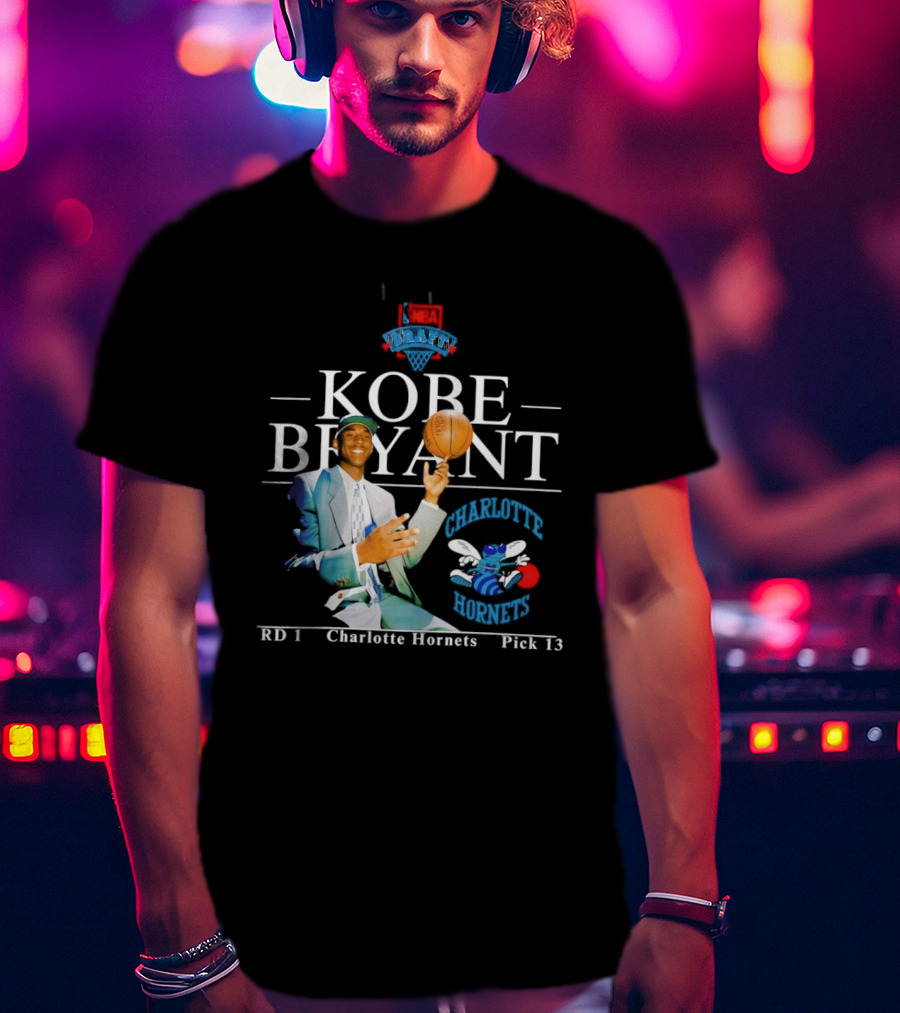 Kobe Bryant Charlotte Hornets RD 1 Pick 13 T-Shirt