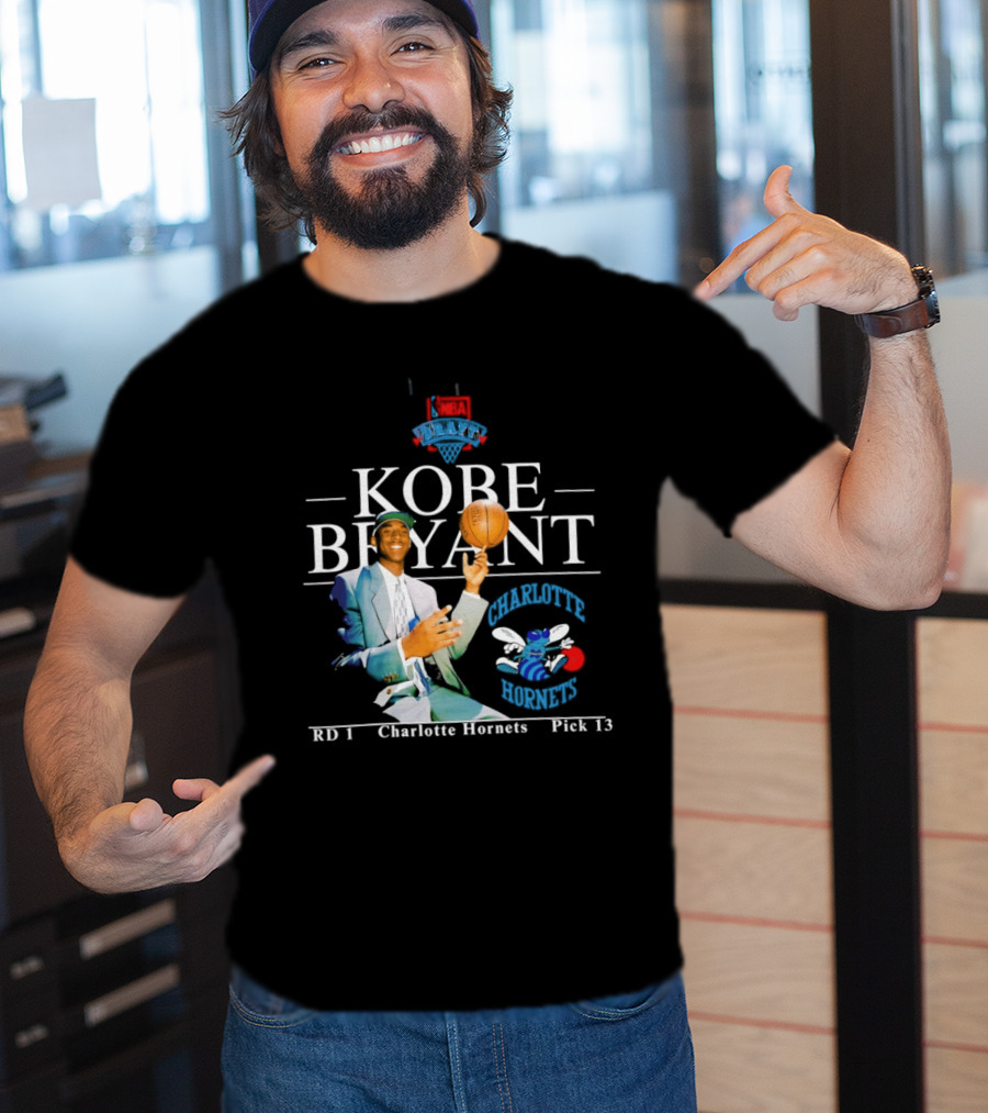 Kobe Bryant Charlotte Hornets RD 1 Pick 13 T-Shirt