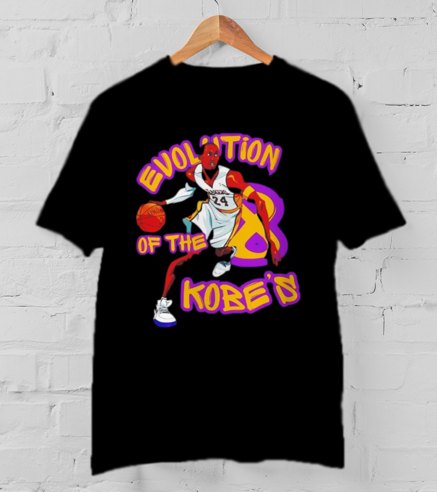 Evolution Of The Kobe's Lakers Basketball Number 24 T-Shirt