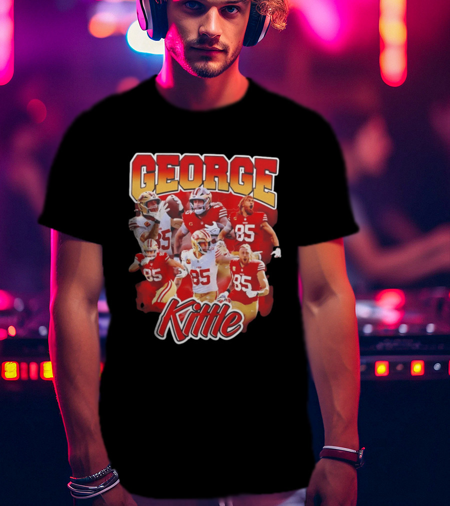 George Kittle 90s Bootleg Vintage Style Football Fan Collection T-Shirt