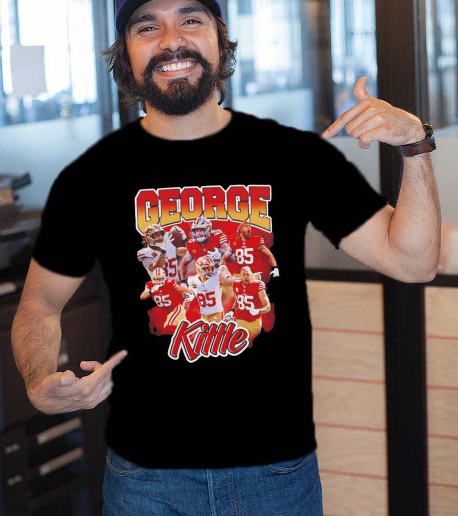 George Kittle 90s Bootleg Vintage Style Football Fan Collection T-Shirt