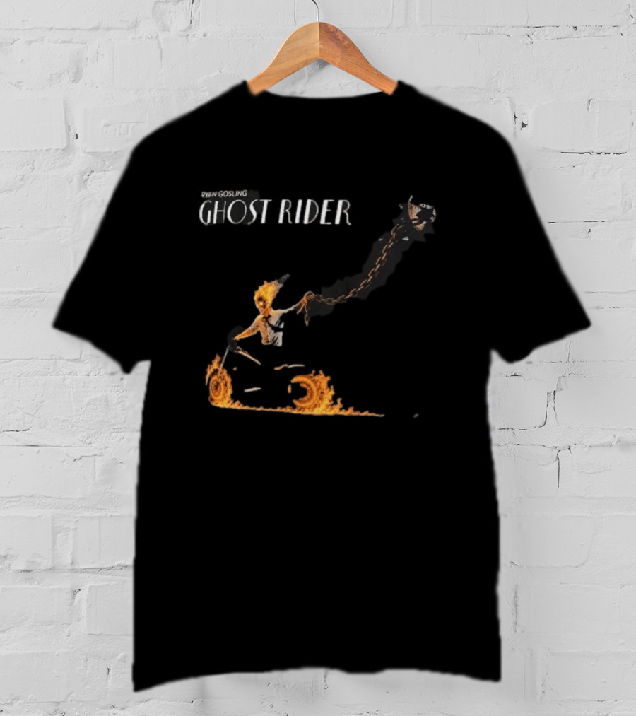 Ryan Gosling Ghost Rider Fiery Chain Journey T-Shirt