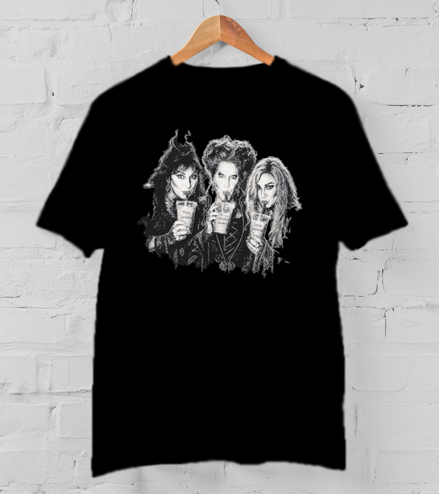 Hocus Pocus Sanderson Sisters Mary Winifred Sarah Iced Coffee Disney Halloween 2026 T-Shirt