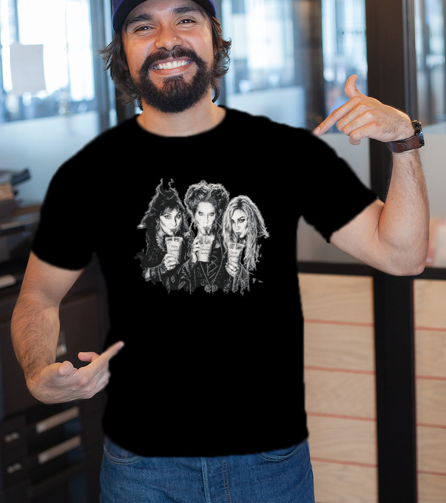 Hocus Pocus Sanderson Sisters Mary Winifred Sarah Iced Coffee Disney Halloween 2026 T-Shirt