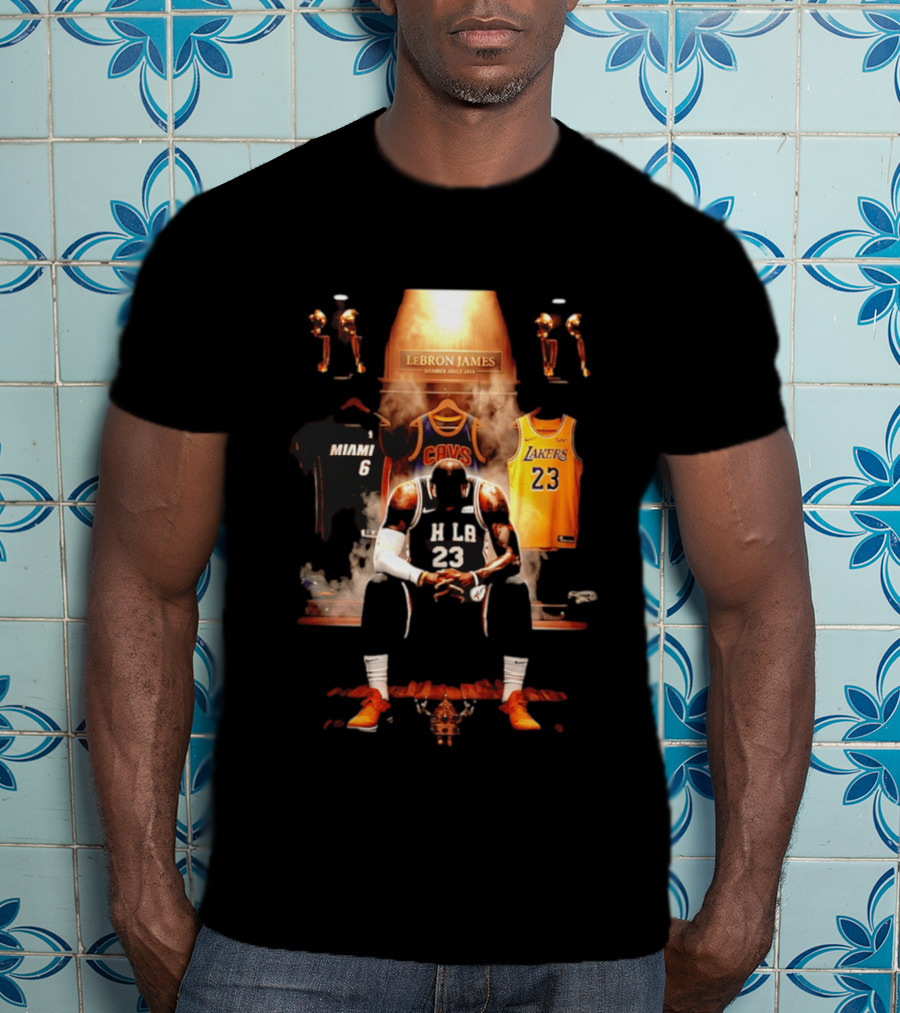 LeBron James Miami Cavaliers Lakers Number 23 MVP Champion Career Highlights T-Shirt