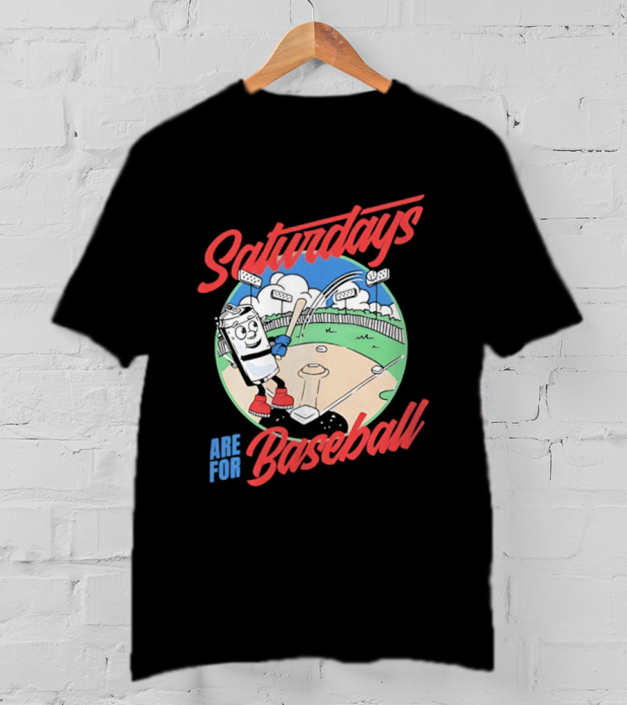 Saturdays Are For Baseball Beer Batter Classic Game Field Fun T-Shirt