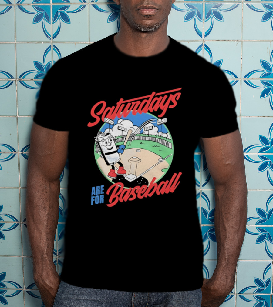 Saturdays Are For Baseball Beer Batter Classic Game Field Fun T-Shirt