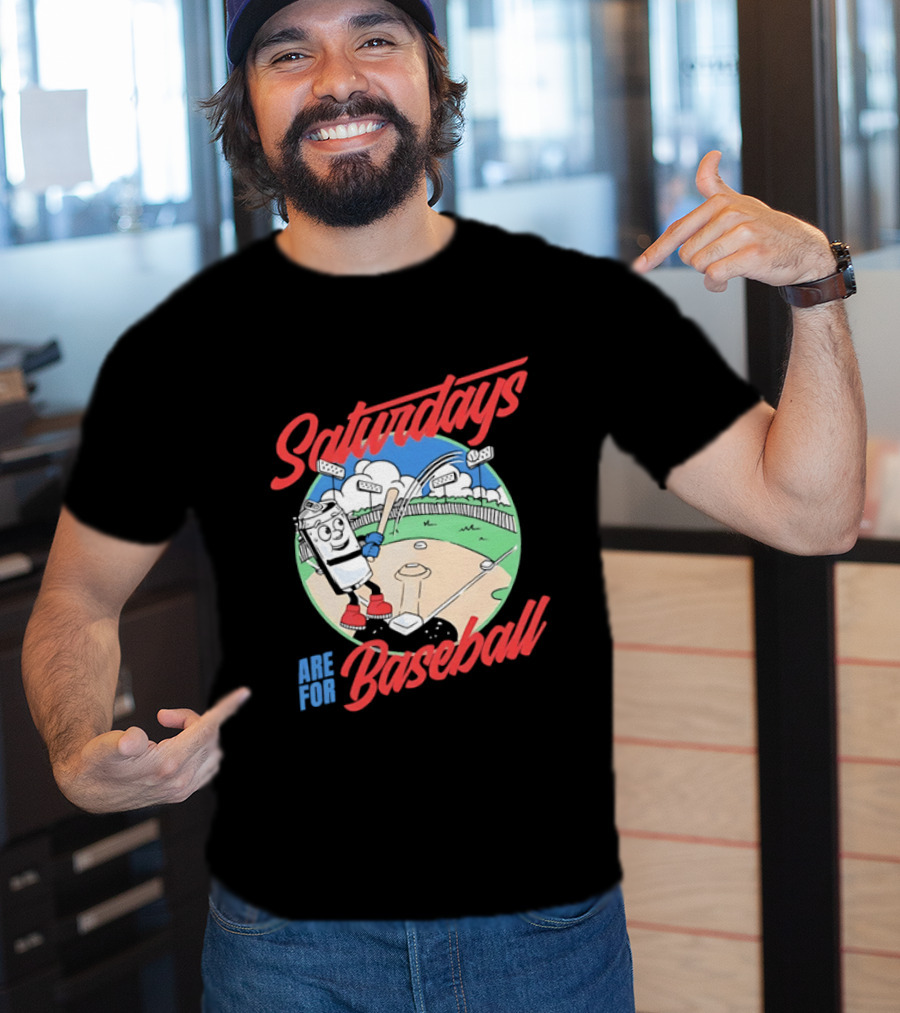 Saturdays Are For Baseball Beer Batter Classic Game Field Fun T-Shirt