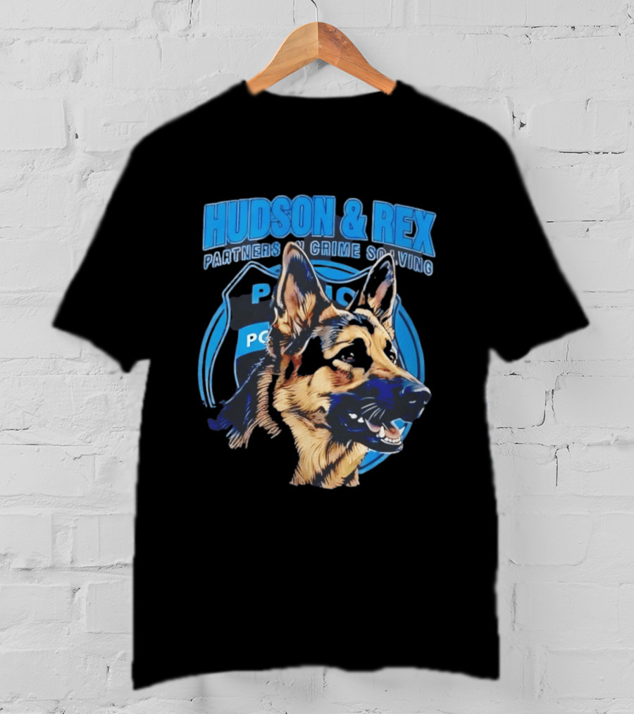 Hudson & Rex German Shepherd Partners In Crime Solving Police T-Shirt