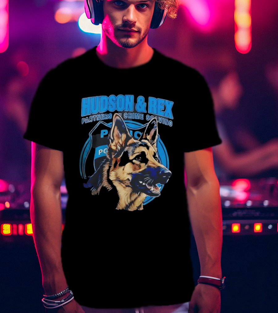 Hudson & Rex German Shepherd Partners In Crime Solving Police T-Shirt