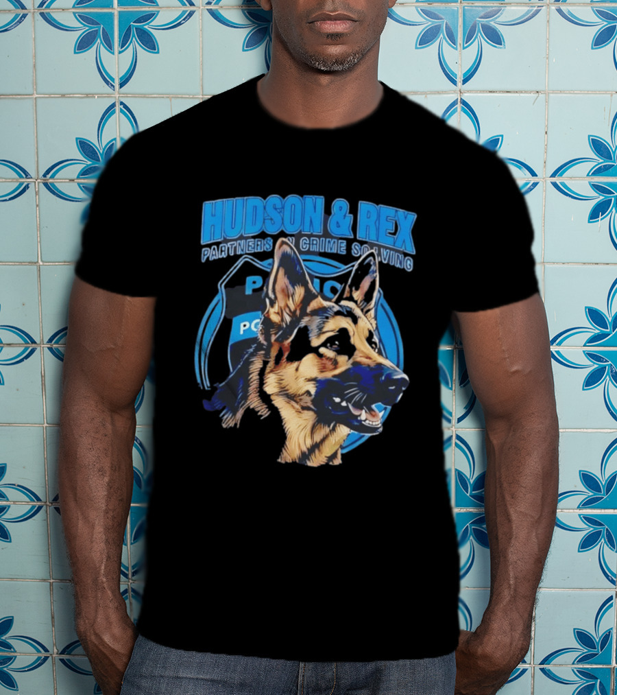 Hudson & Rex German Shepherd Partners In Crime Solving Police T-Shirt