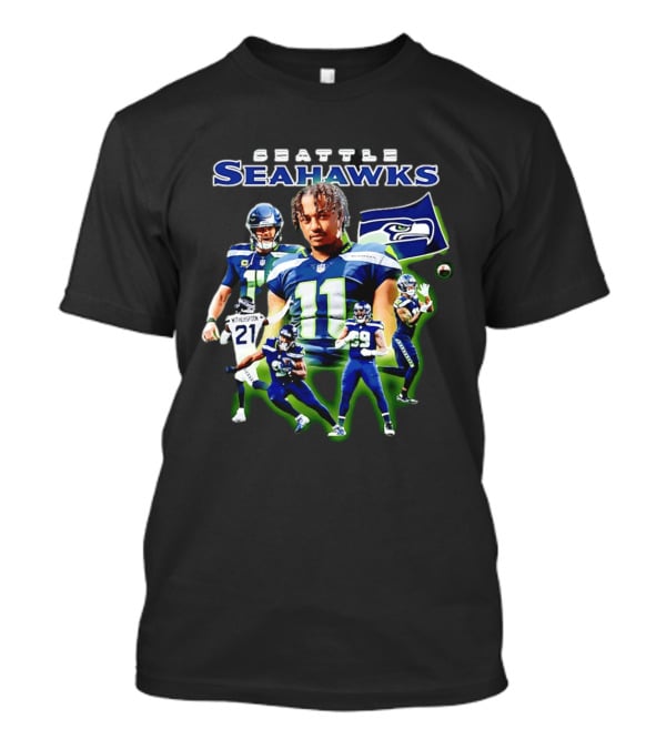 Seattle Seahawks Witherspoon 21 14 11 99 Player Collage T-Shirt