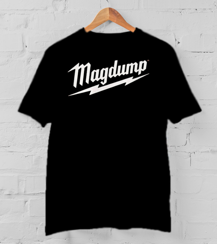 Magdump Shooting Firearms Tactical Gun Culture Lightning Bolt T-Shirt