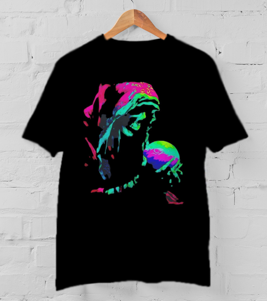 Skeleton The Prophet Psychedelic Vivid Colors Alışveriş Yap T-Shirt