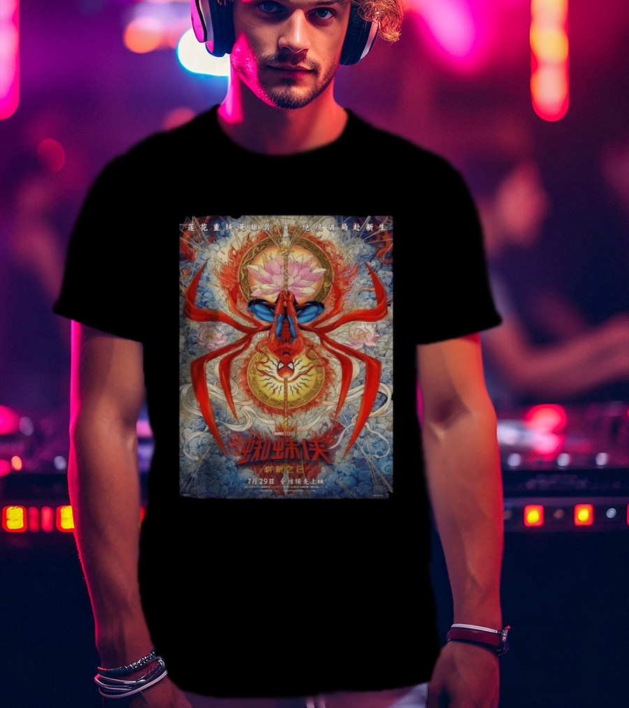 Marvel Spider Man Brand New Day China Exclusive July 29 Lotus And Web T-Shirt