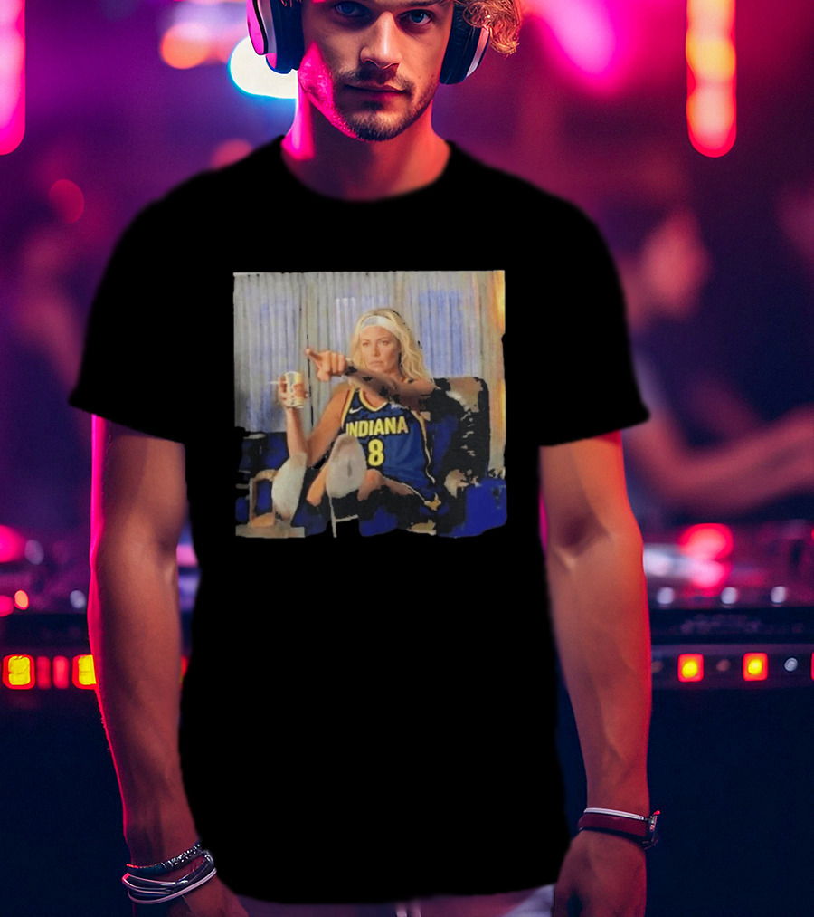 Sophie Cunningham Indiana Number 8 Rick Dalton Leonardo DiCaprio Pointing Scene T-Shirt