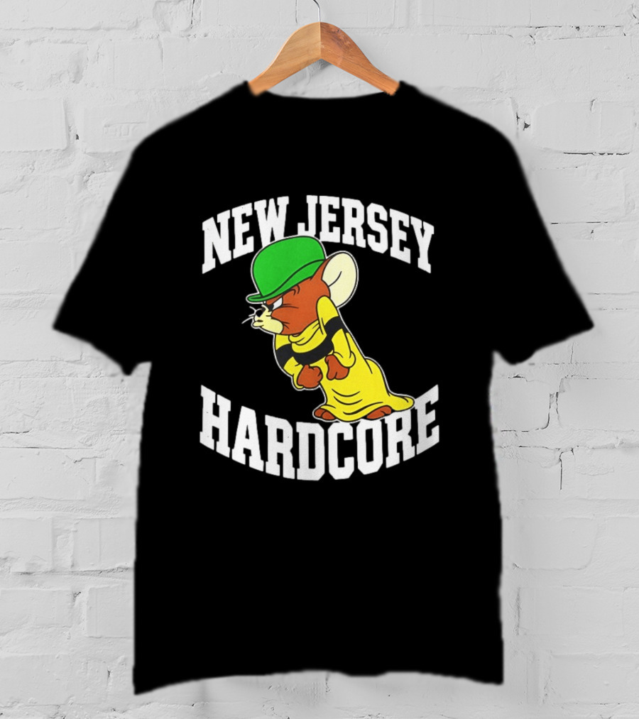 New Jersey Hardcore Jerry Mouse Green Cap T-Shirt