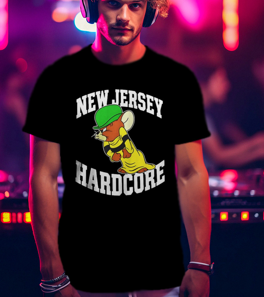 New Jersey Hardcore Jerry Mouse Green Cap T-Shirt