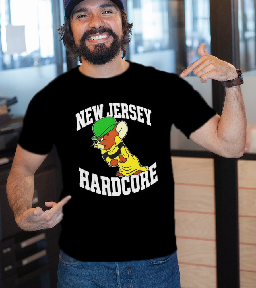 New Jersey Hardcore Jerry Mouse Green Cap T-Shirt