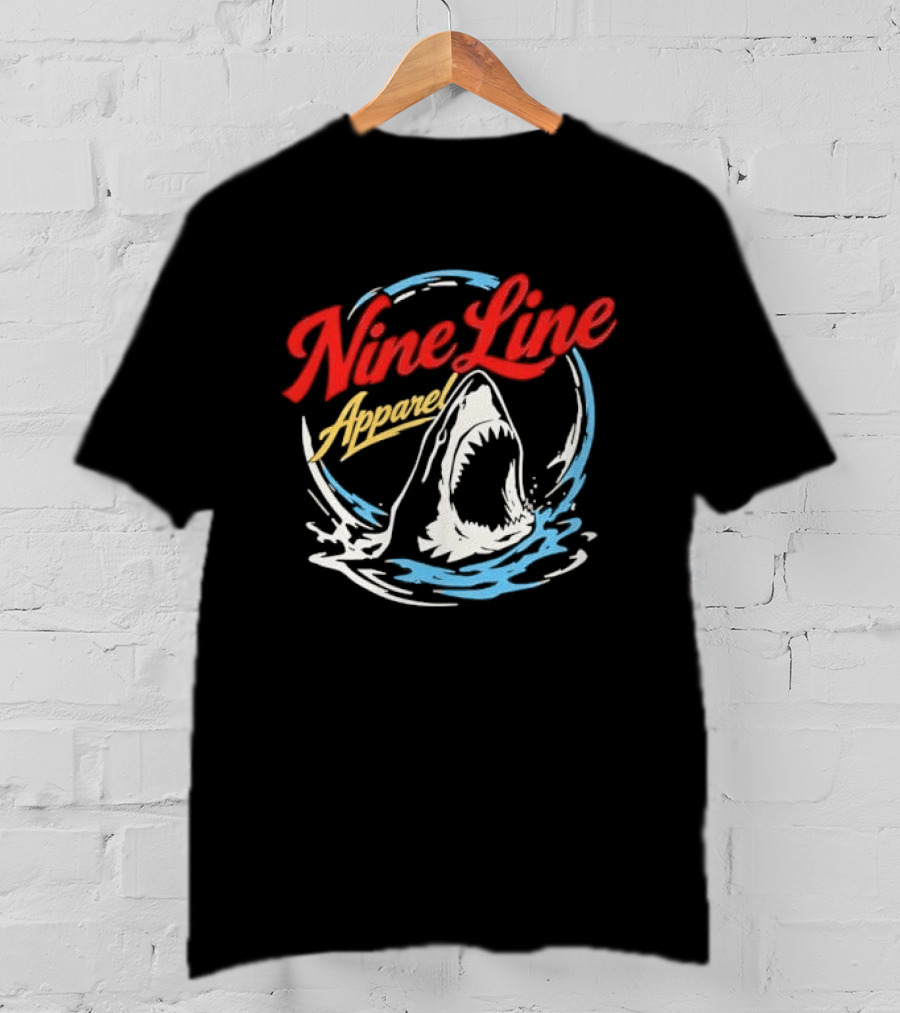 Nine Line Apparel Shark Rising Ocean T-Shirt
