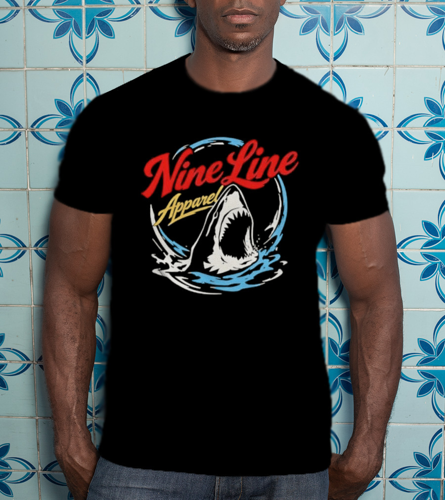 Nine Line Apparel Shark Rising Ocean T-Shirt