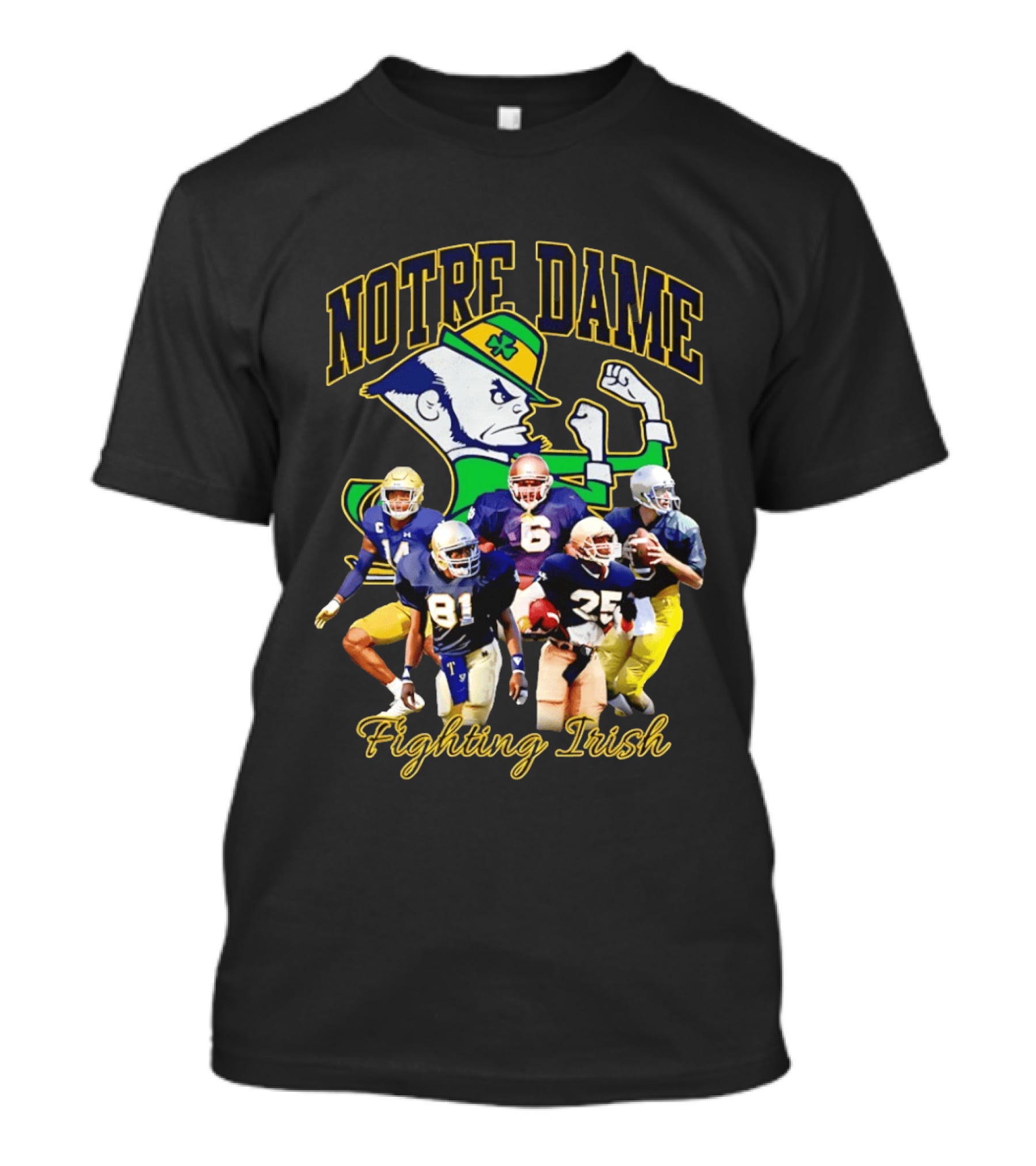 Notre Dame Fighting Irish Football Players Collage T-Shirt