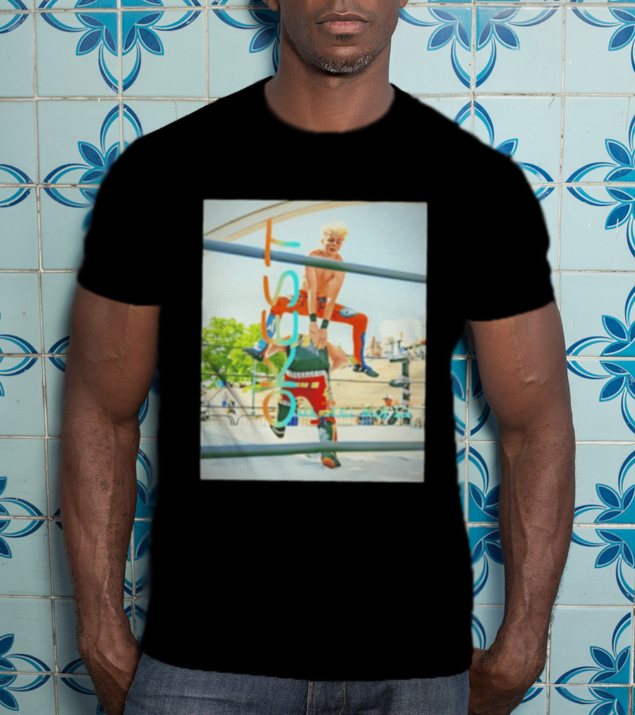 OKest Leapfrog In The World Wrestling Event Colorful Spectacle T-Shirt