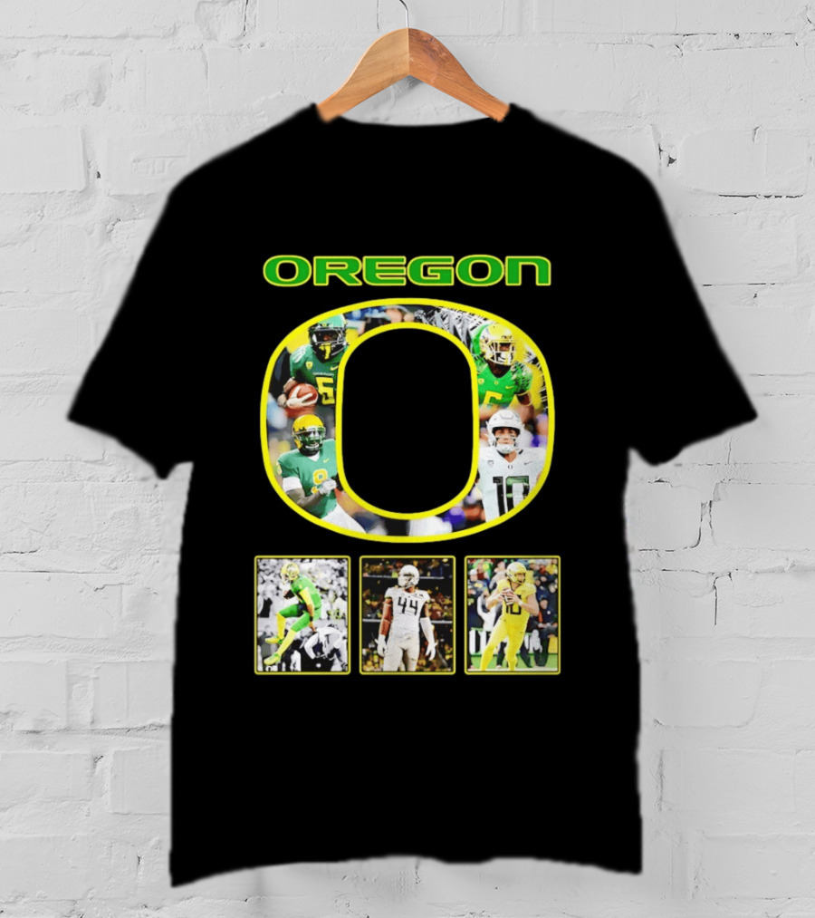 Oregon Ducks Football Players Collage NCAA Team Spirit T-Shirt