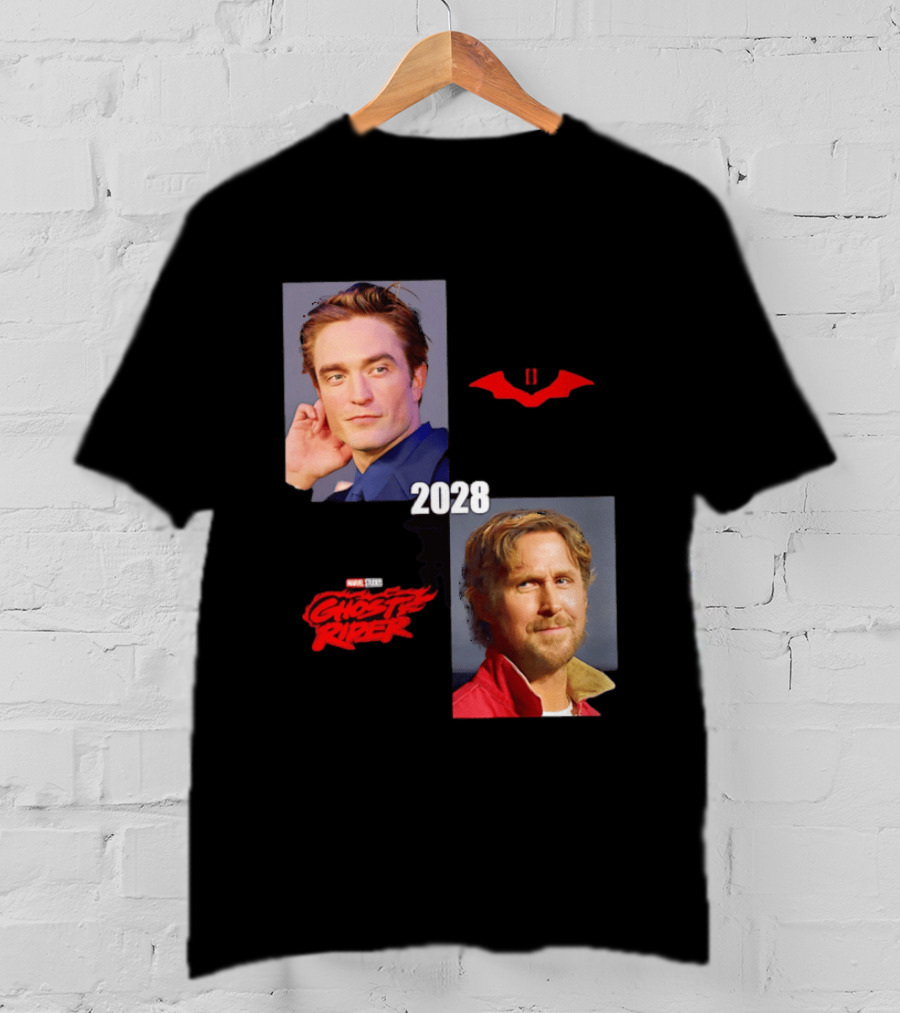 The Batman 2 2028 Marvel Studios Ghost Rider Robert Pattinson Ryan Gosling T-Shirt