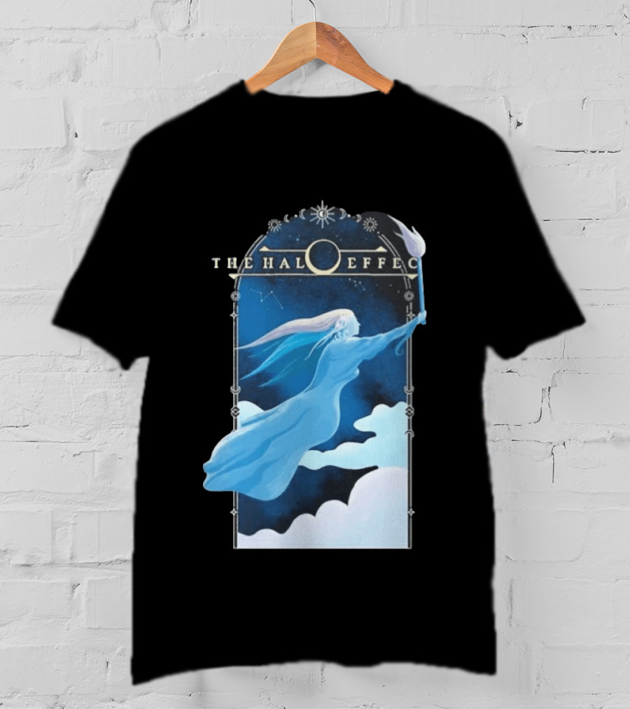 The Halo Effect Blue Lady Ethereal Night Sky Celestial T-Shirt