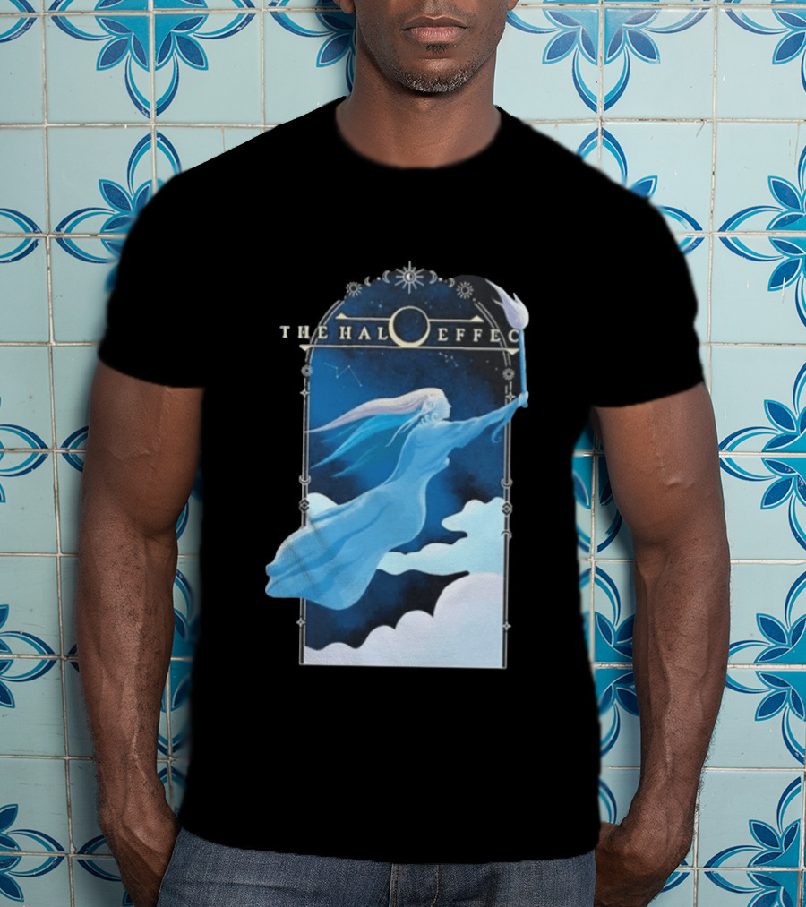 The Halo Effect Blue Lady Ethereal Night Sky Celestial T-Shirt