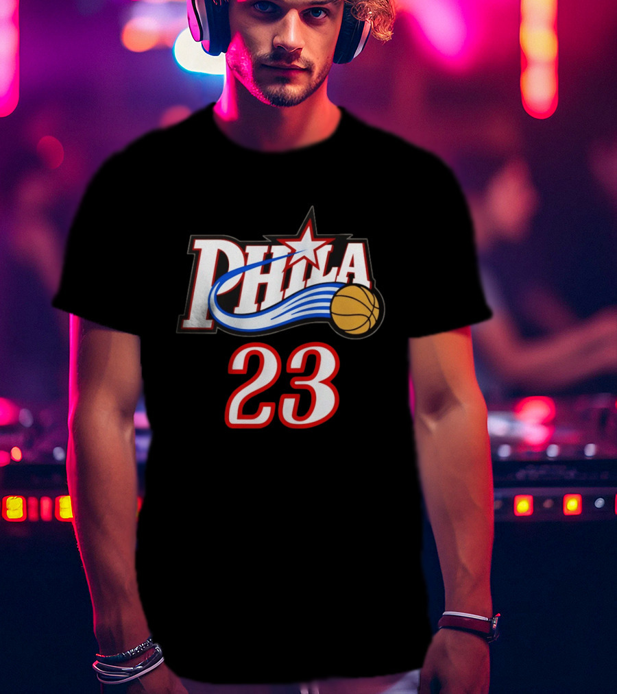 Phila Basketball LeBron James 23 Philadelphia 76ers Jersey T-Shirt