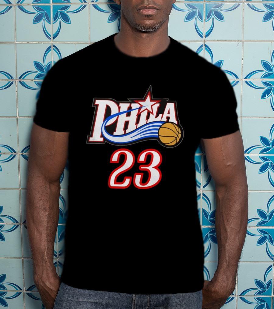 Phila Basketball LeBron James 23 Philadelphia 76ers Jersey T-Shirt