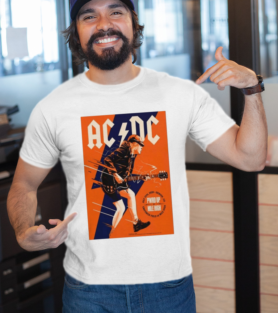 ACDC PWR UP Mile High Denver July 28 2026 Empower Field Event T-Shirt