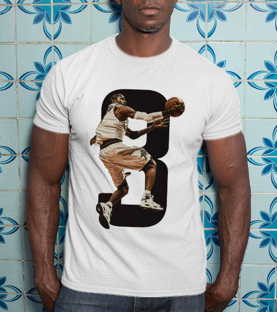 Allen Iverson Number 3 Basketball Legend Iconic Dunk T-Shirt
