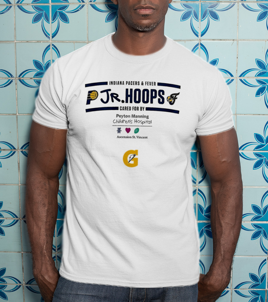 Indiana Pacers Fever Jr Hoops Peyton Manning Children's Hospital Indianapolis Indiana T-Shirt