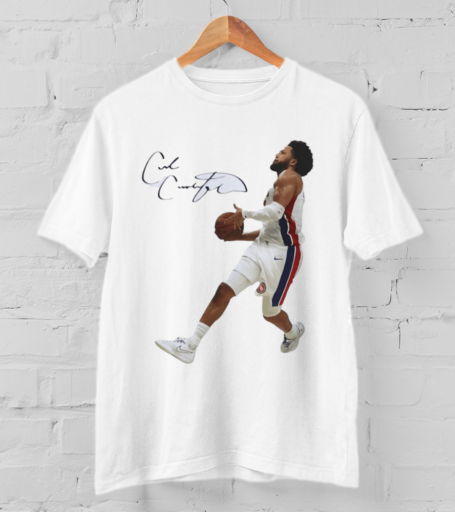 Cade Cunningham Autographed Windmill Dunk Detroit Basketball T-Shirt