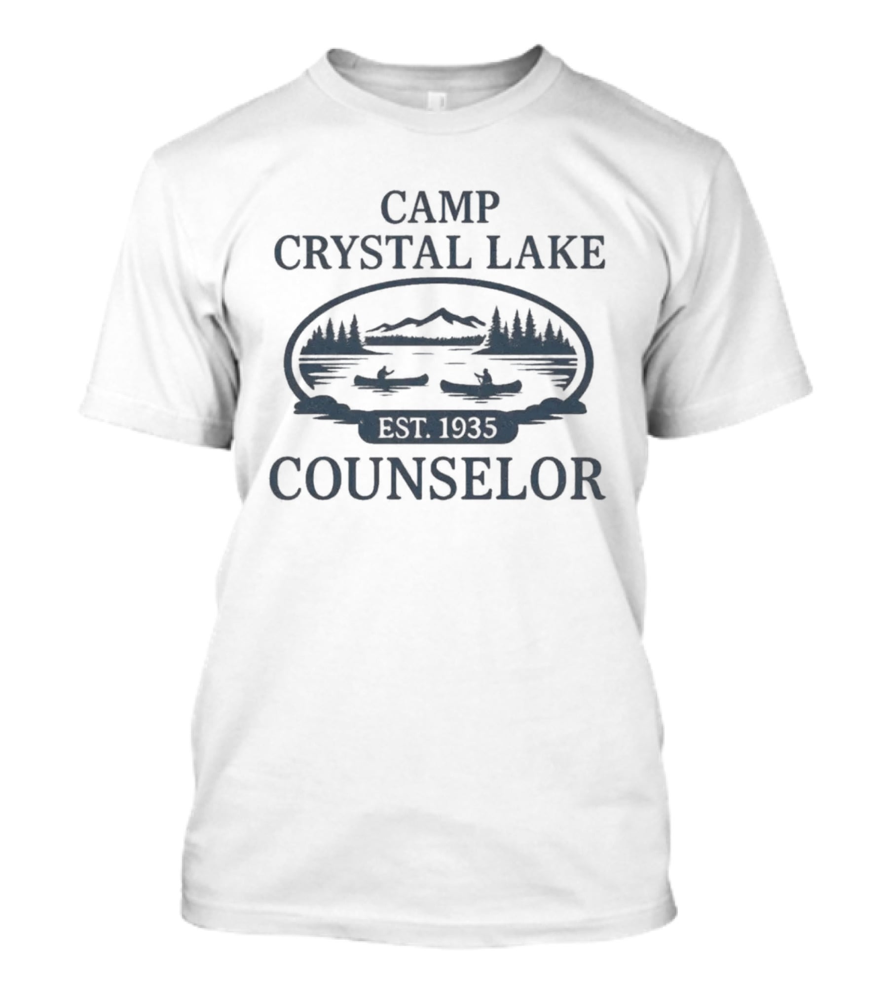 Camp Crystal Lake Counselor Est. 1935 Vintage Camp Scene T-Shirt