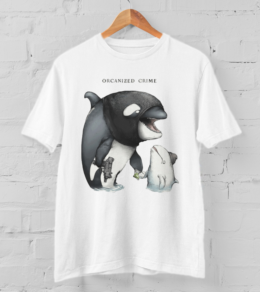 Orcanized Crime Dolphin 2026 Gun And Fish Transaction T-Shirt