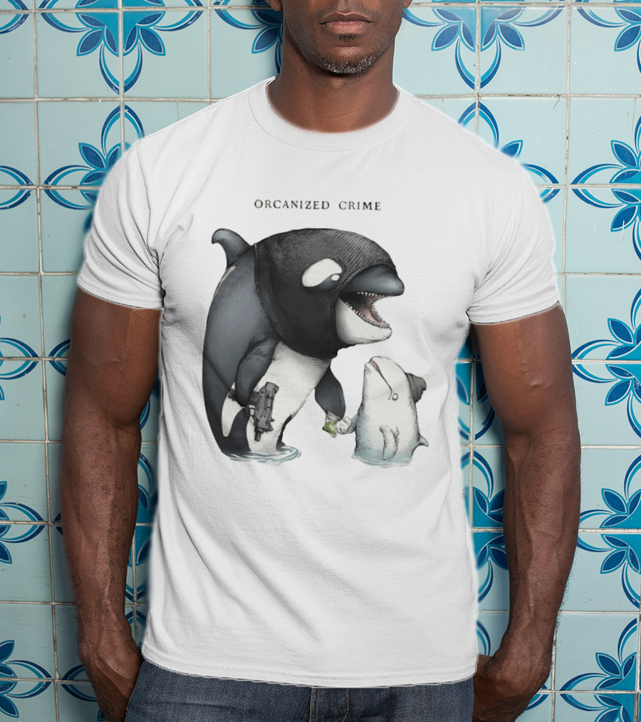 Orcanized Crime Dolphin 2026 Gun And Fish Transaction T-Shirt