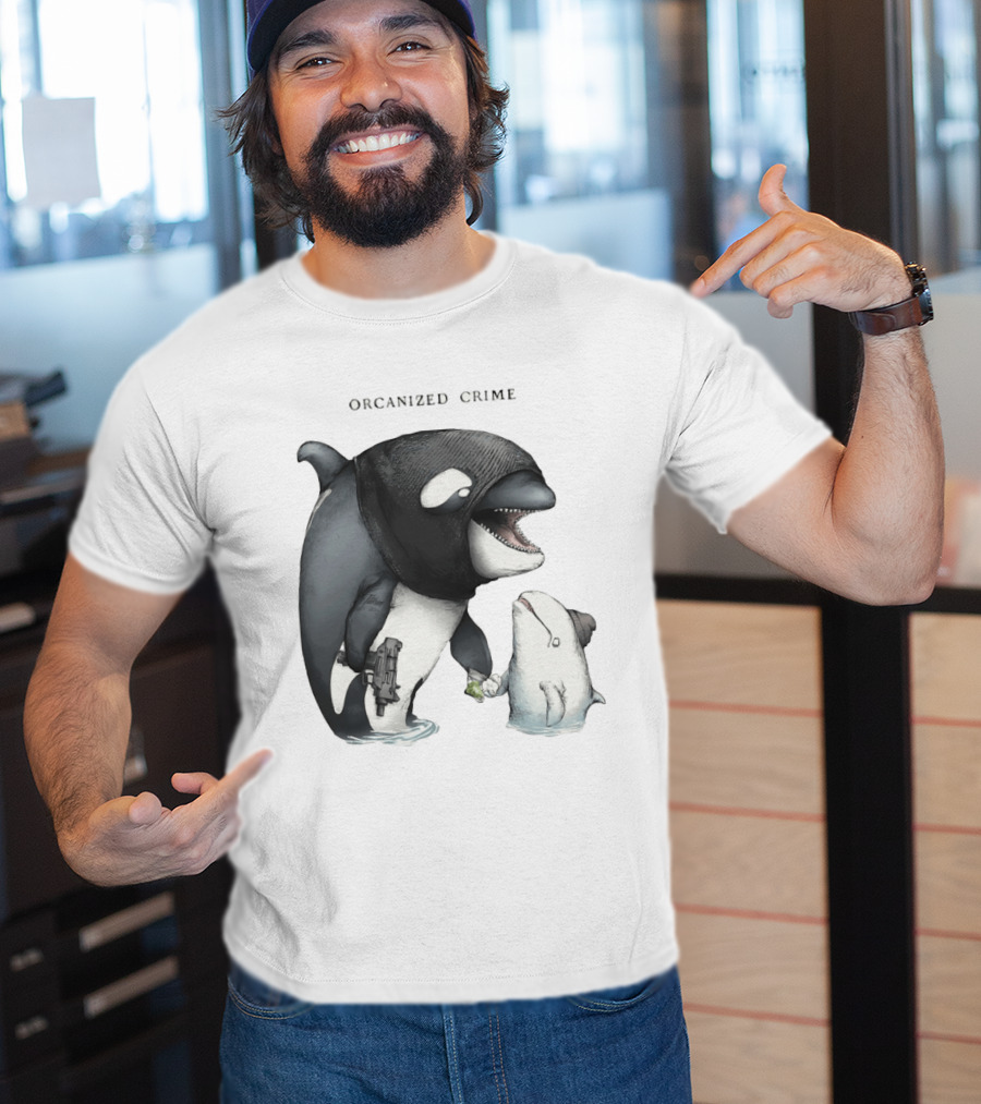 Orcanized Crime Dolphin 2026 Gun And Fish Transaction T-Shirt